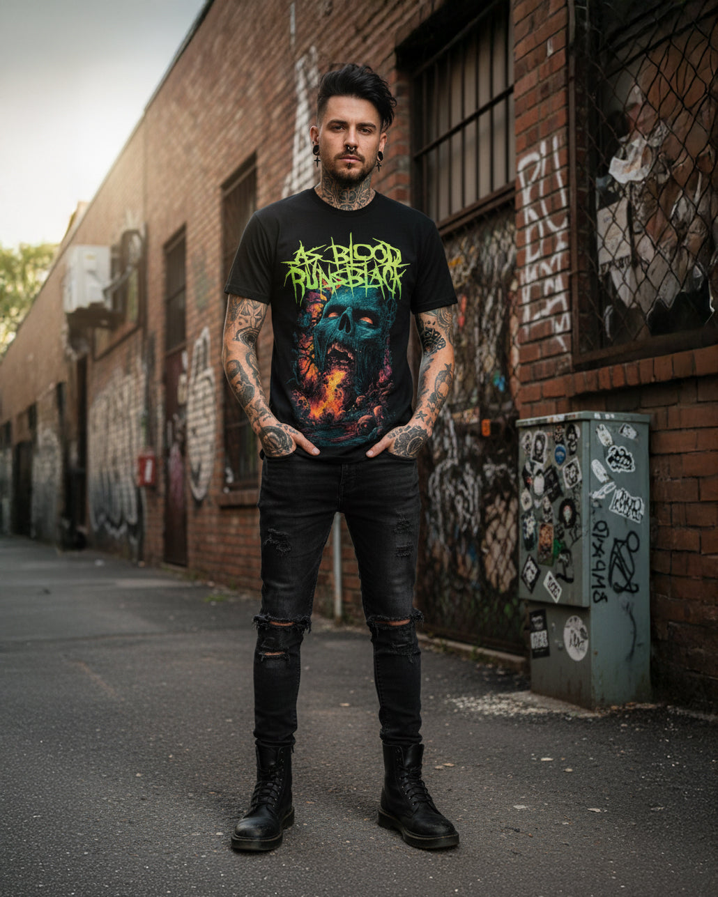 Fire Skull - T-Shirt